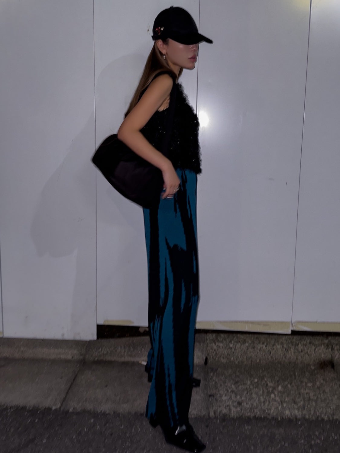 Pixel design knit pants