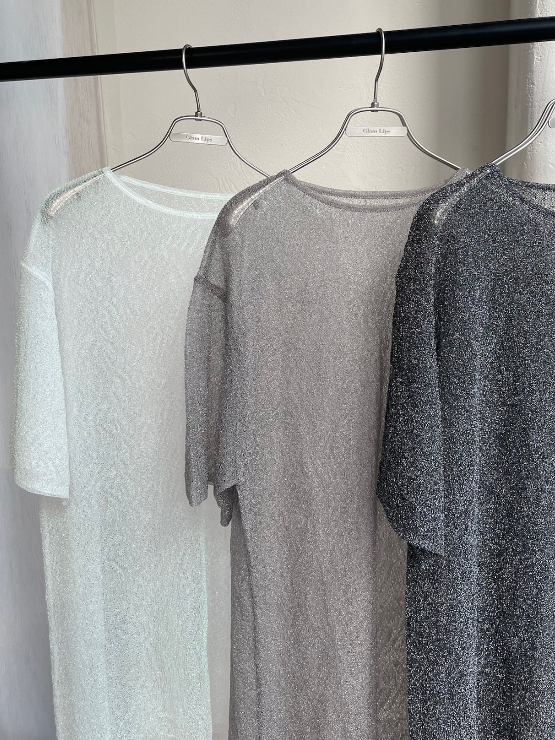 Sheer Knit Over T-shirt