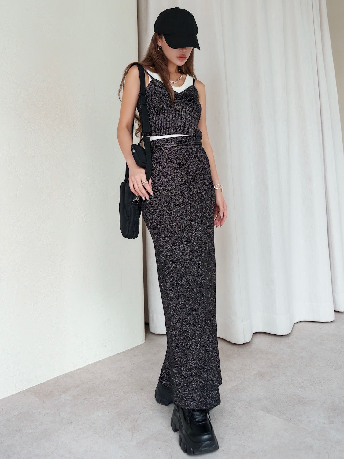 MODEL:159cm<br>COLOR:ブラック