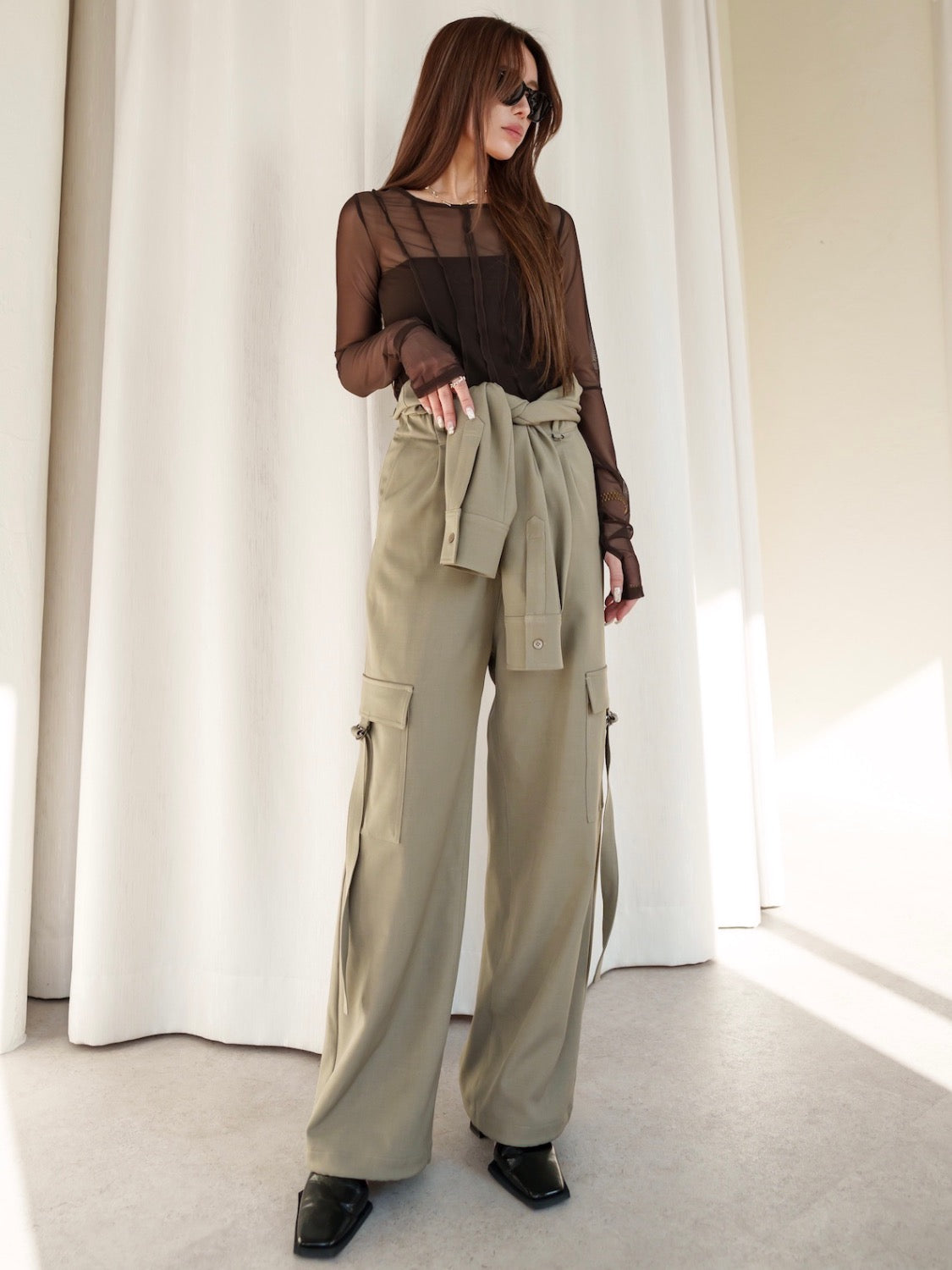 MODEL:159cm<br>COLOR:ブラウン