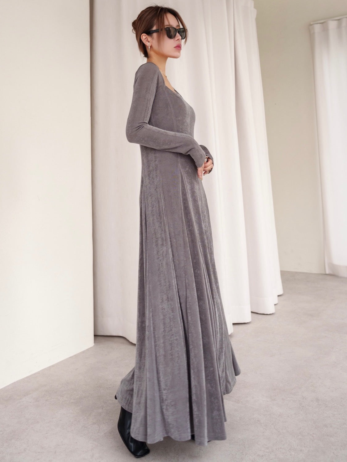 Twist ショルダー ラメ One-piece