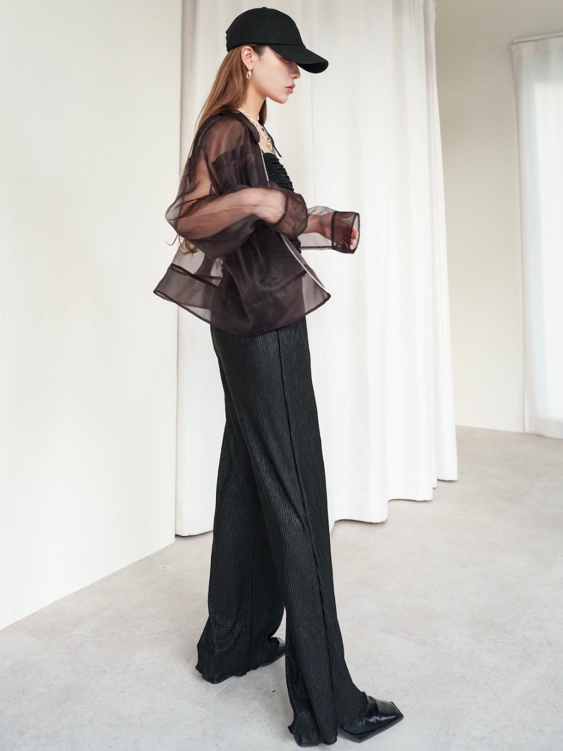 シアー ジップ Shirt