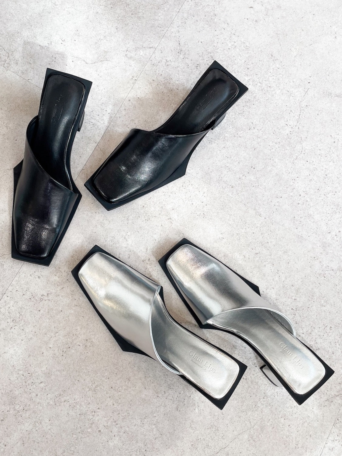 Square Toe Metallic Mule