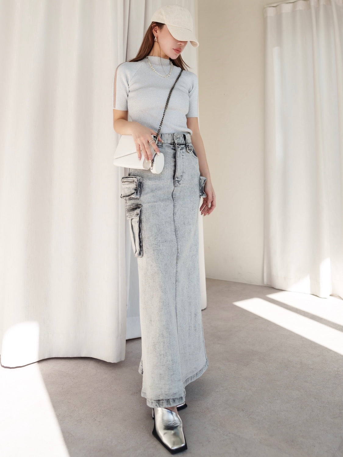 Square Toe Metallic Mule