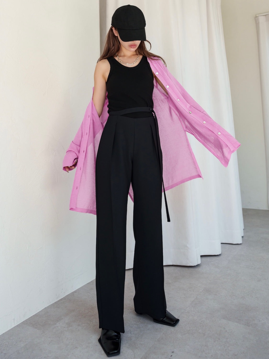 Rayon Summer Knit Sheer Shirt