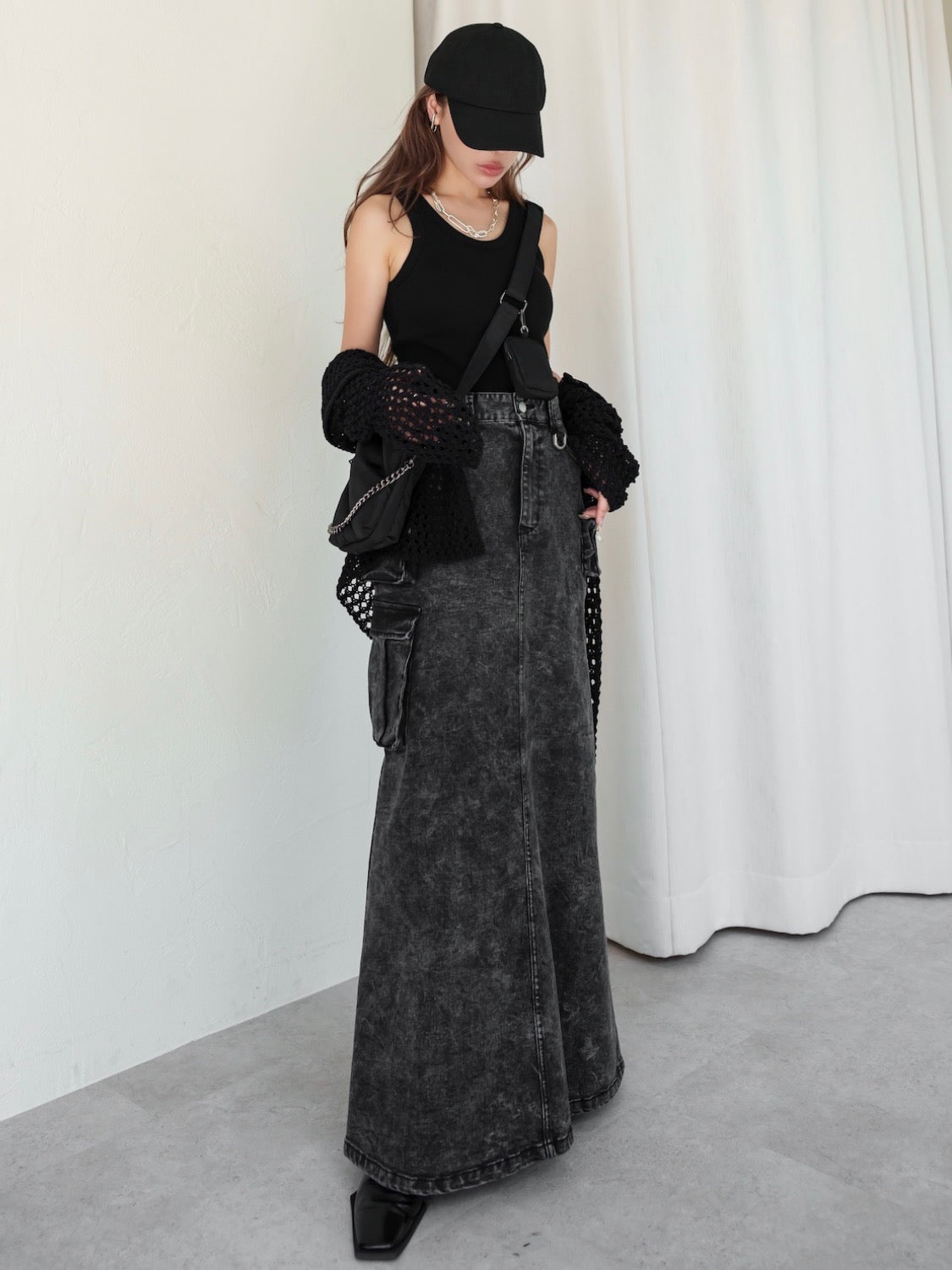 MODEL:159cm<br>COLOR:ブラック