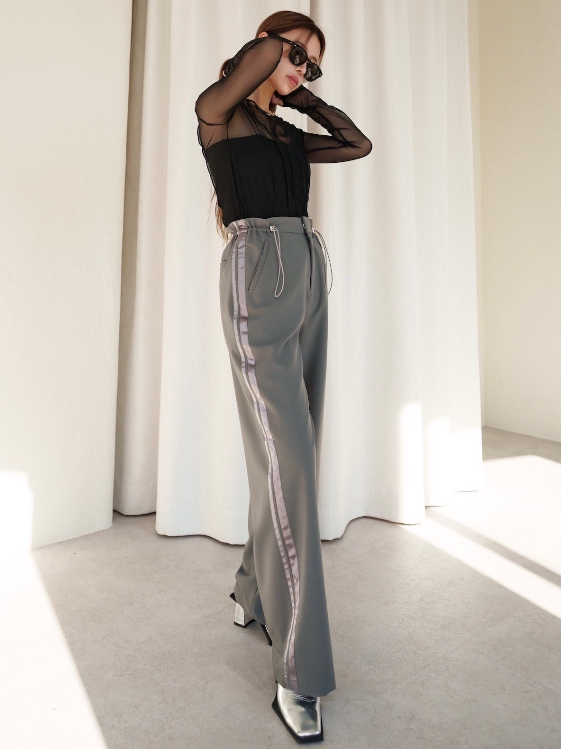 Square Toe Metallic Mule