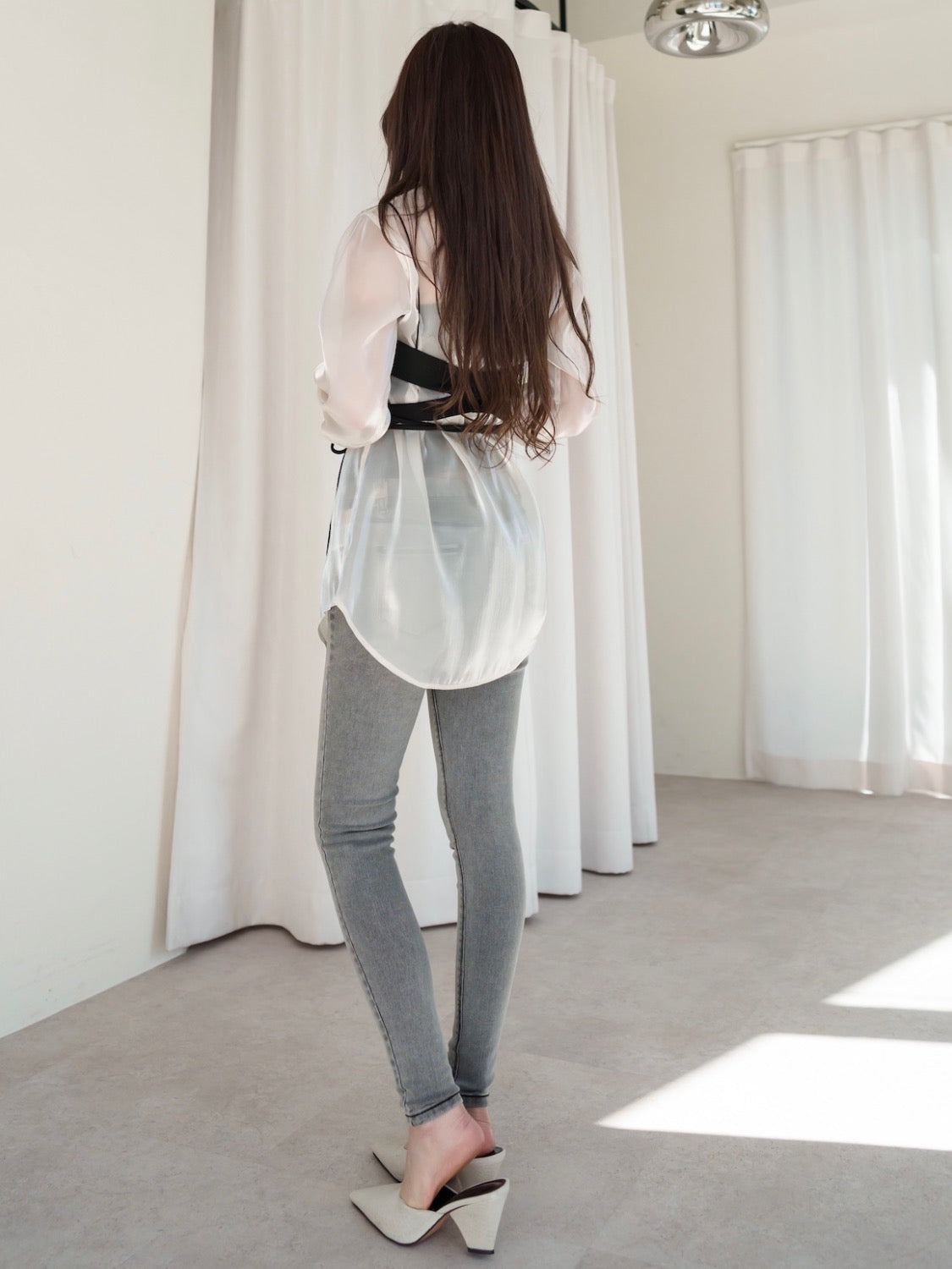 Smooth corset-like bustier