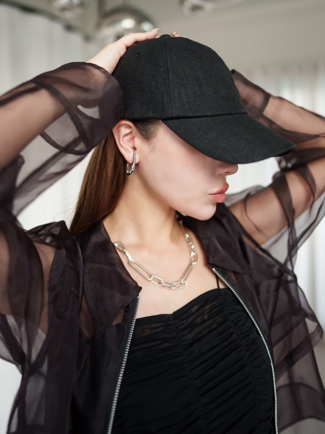 シアー ジップ Shirt