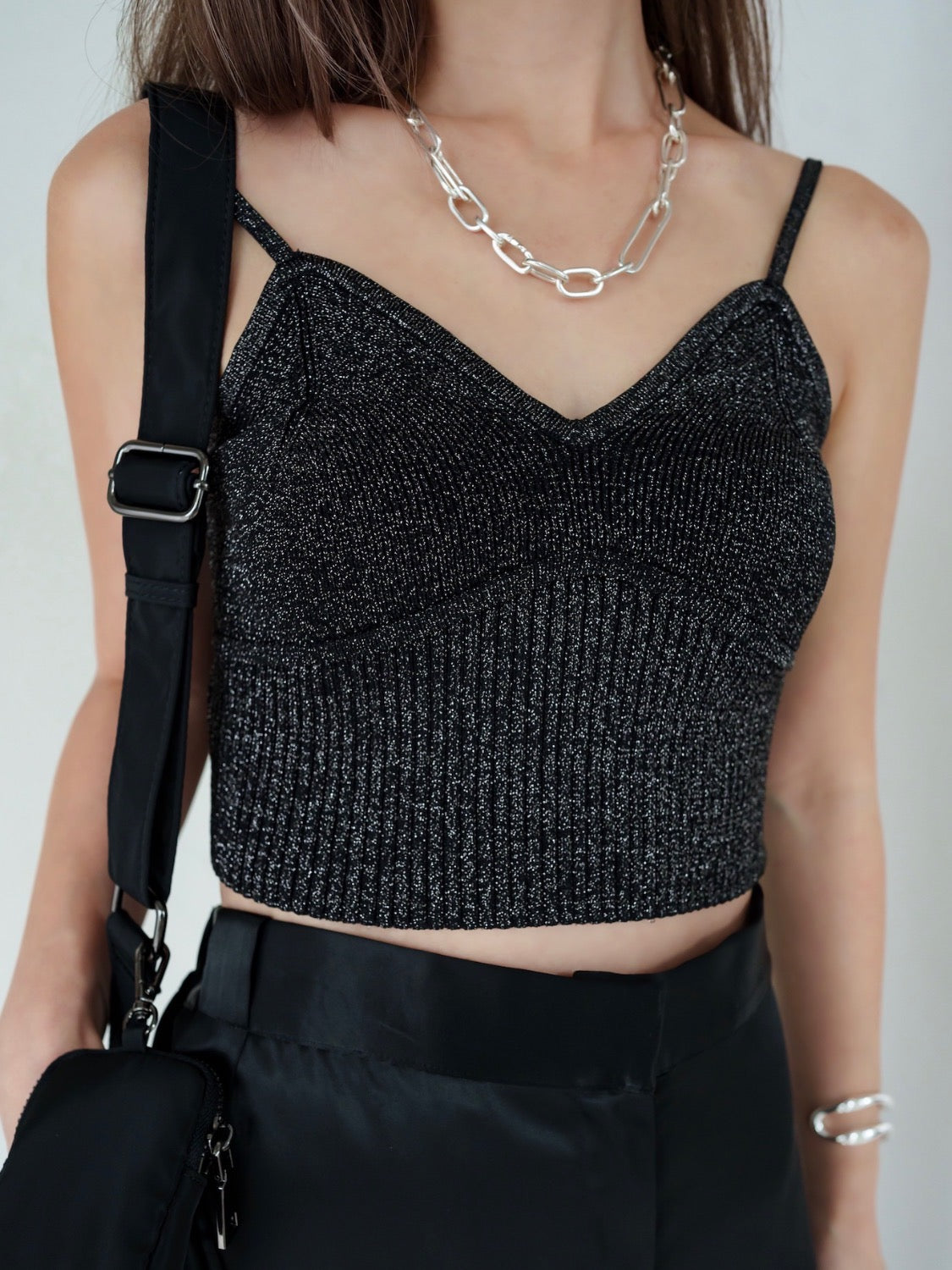 Glitter Skirt Knit Set