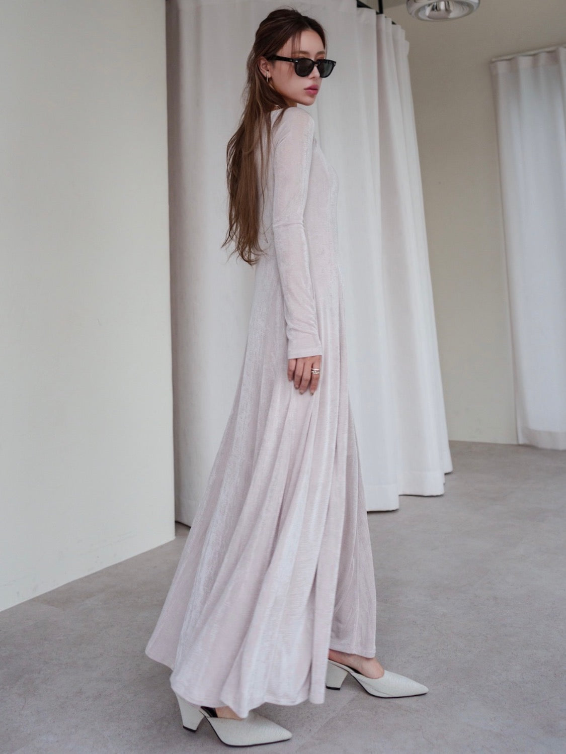 Twist ショルダー ラメ One-piece