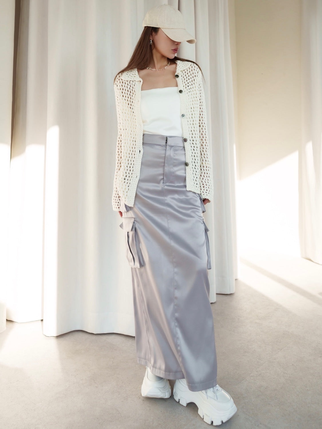 MODEL:159cm<br>COLOR:クリーム