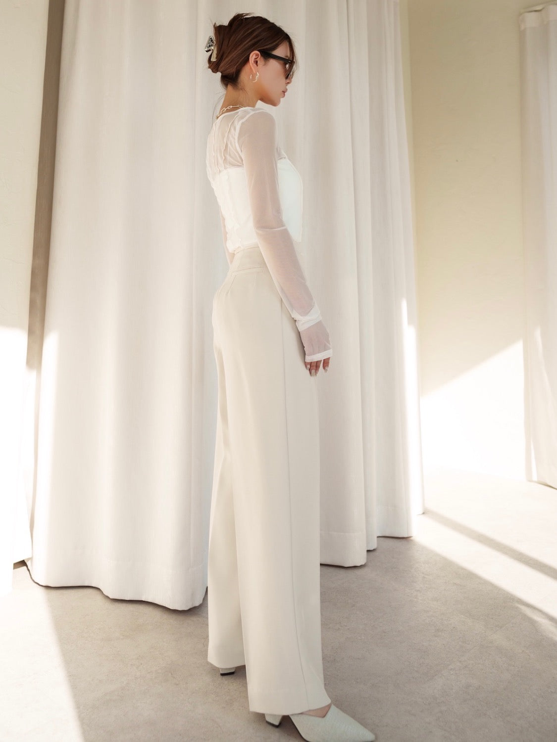 シームデザイン Sheer トップス