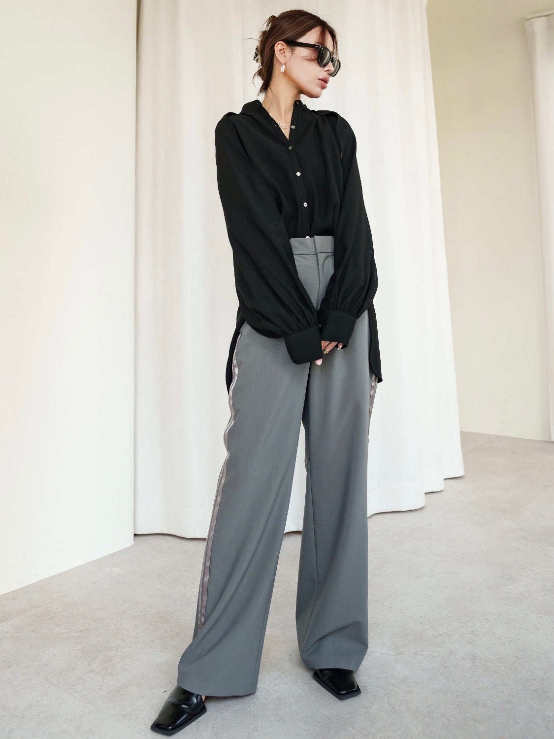 Waist Draw Line Pants