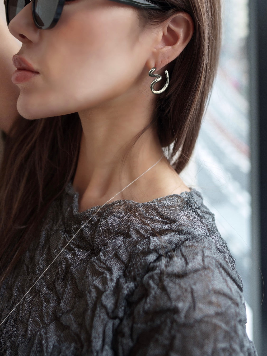Asymmetrical Design Earrings