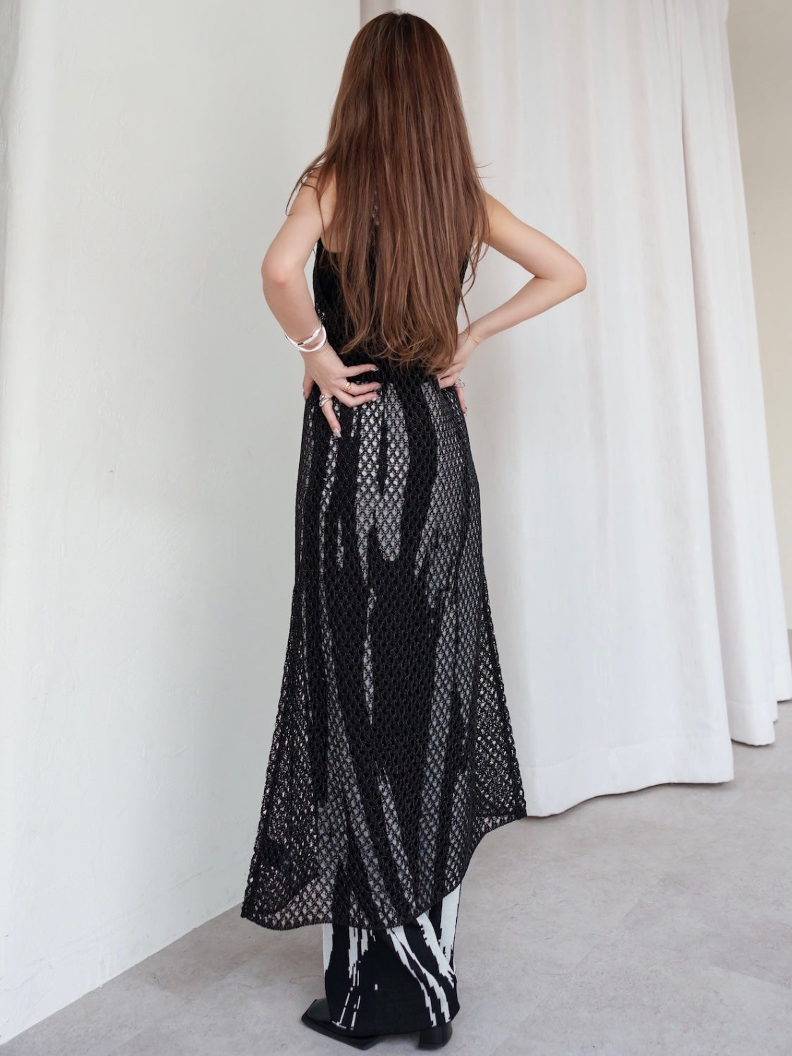 Pixel design knit pants