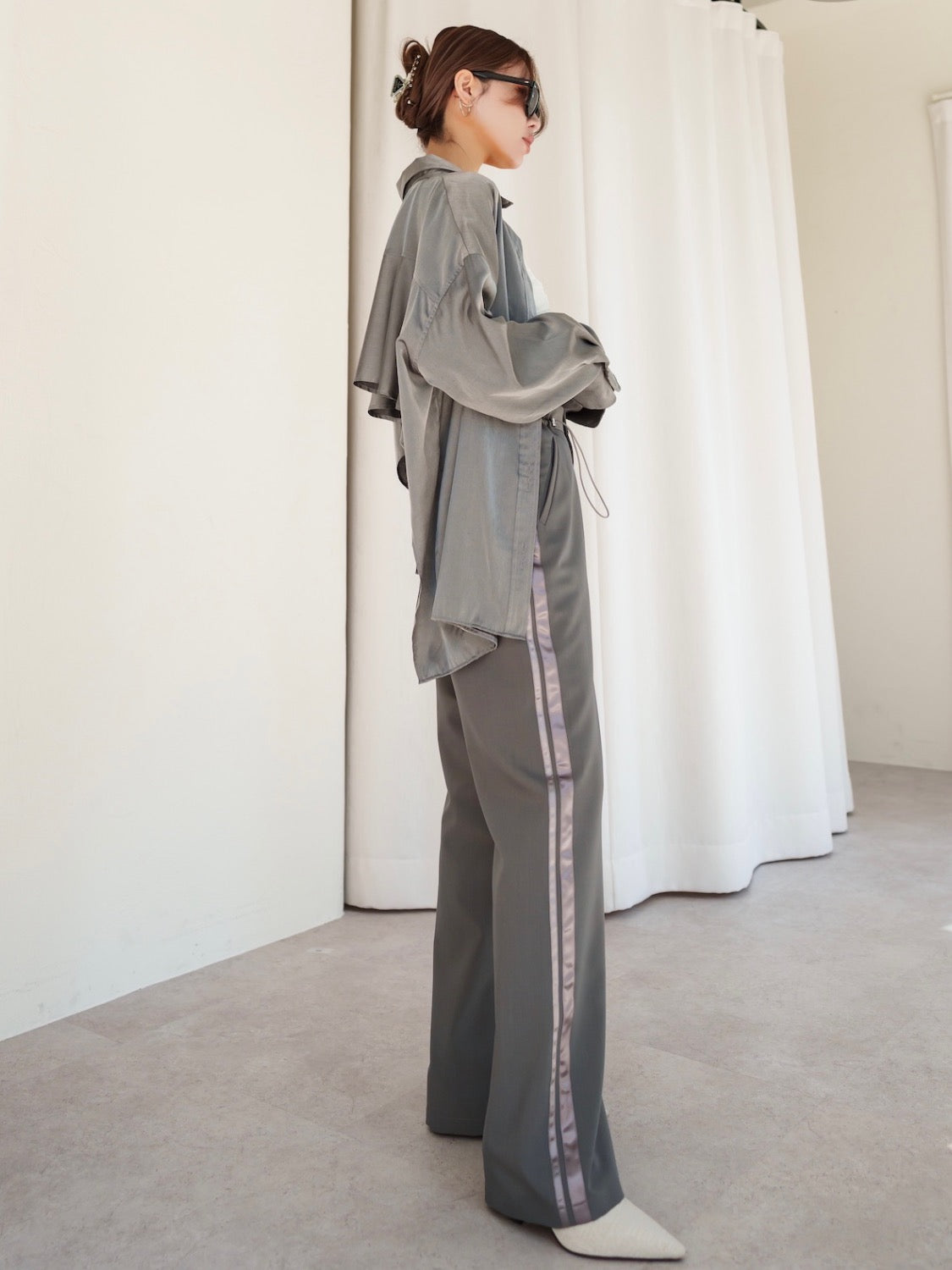 Waist Draw Line Pants