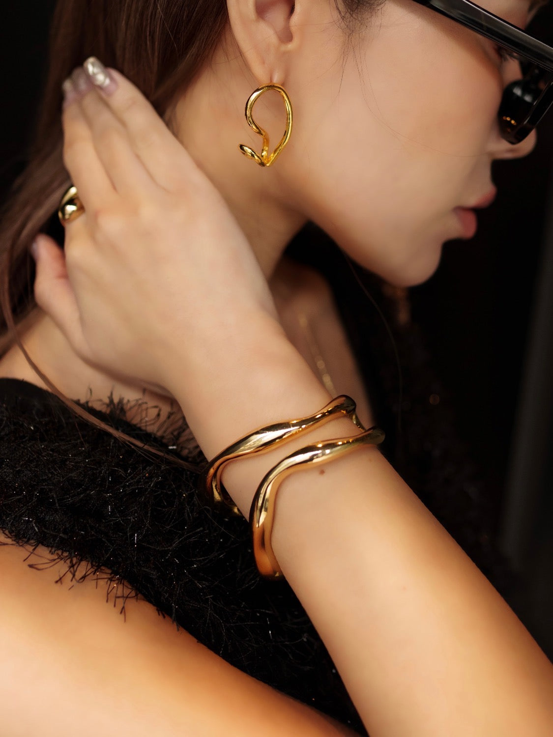 Asymmetrical Design Earrings