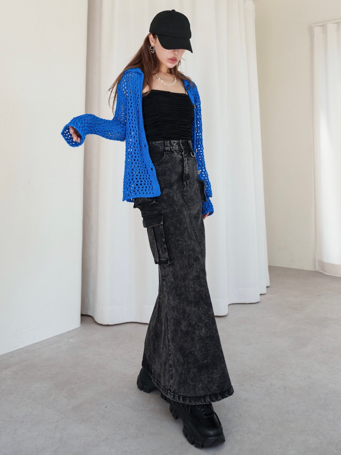 MODEL:159cm<br>COLOR:ブルー