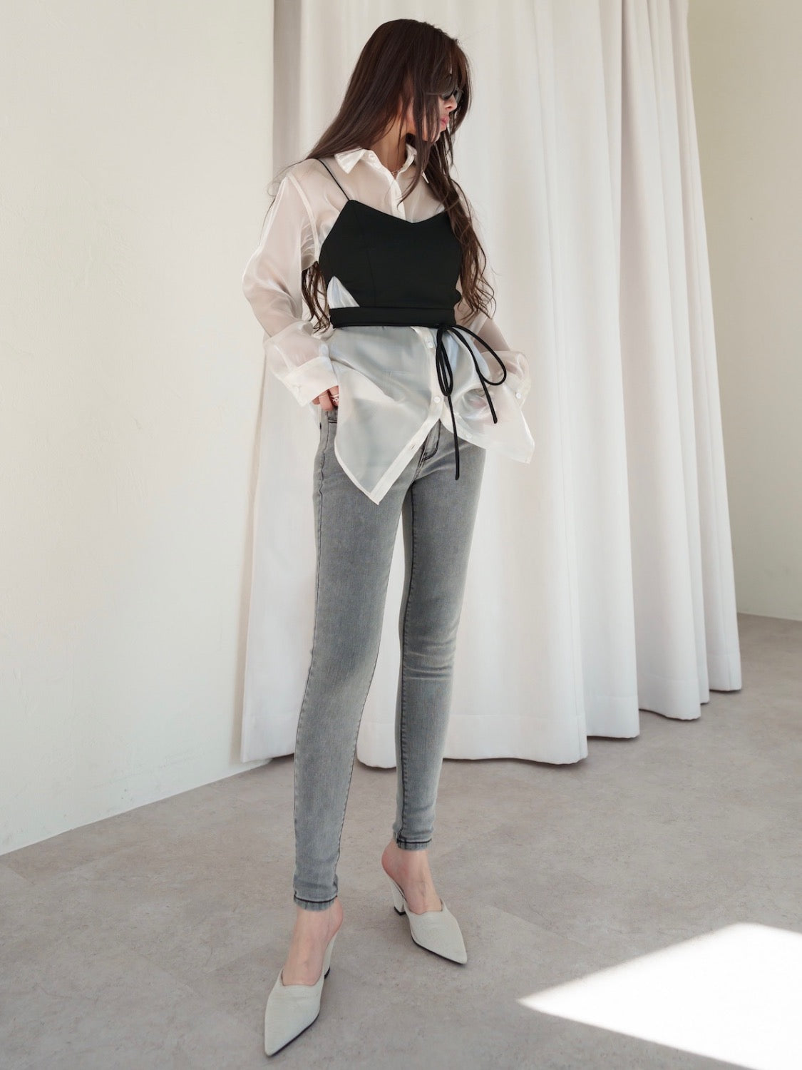 Smooth corset-like bustier
