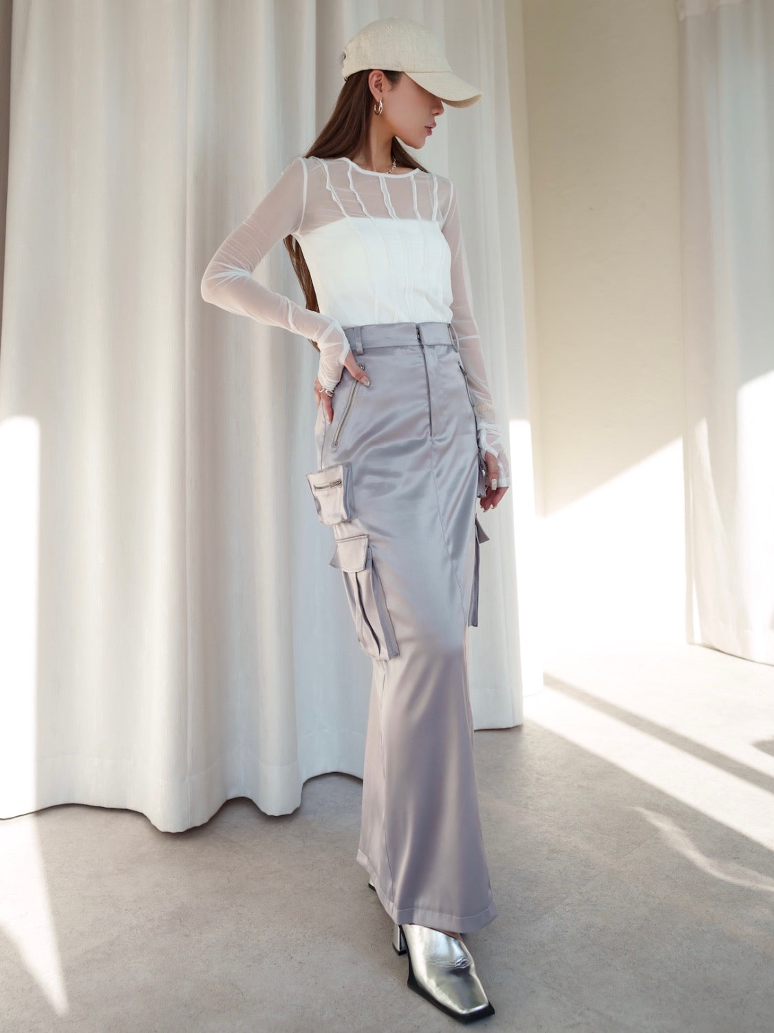 シームデザイン Sheer トップス