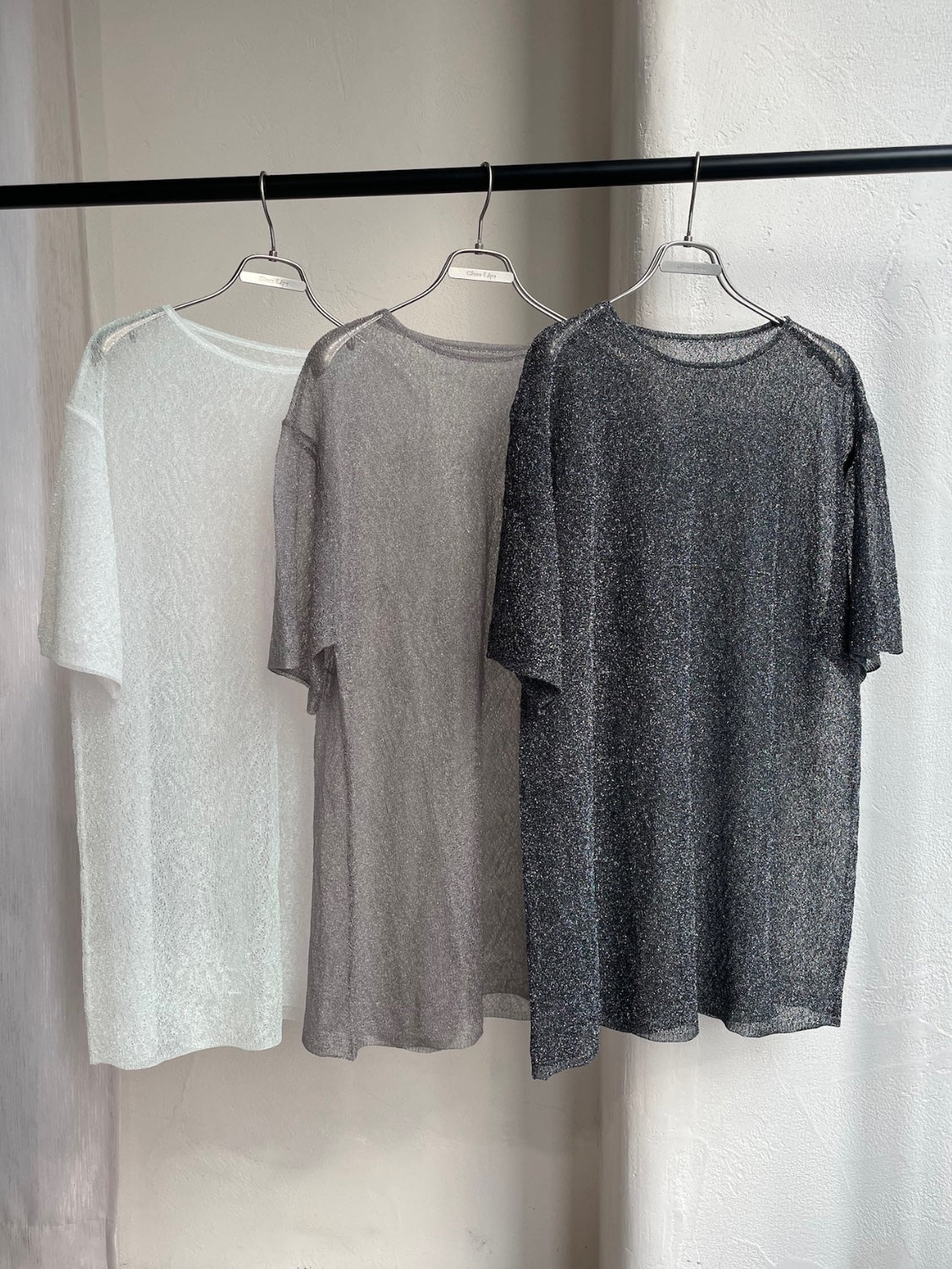 Sheer Knit Over T-shirt