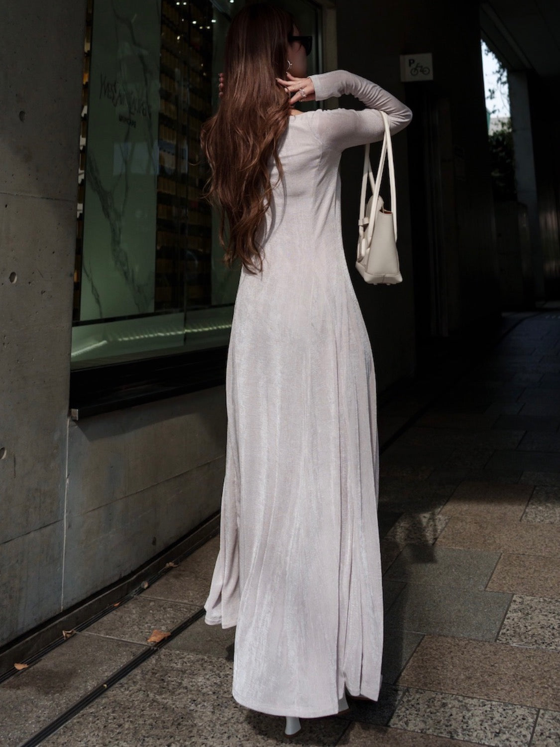 Twist ショルダー ラメ One-piece