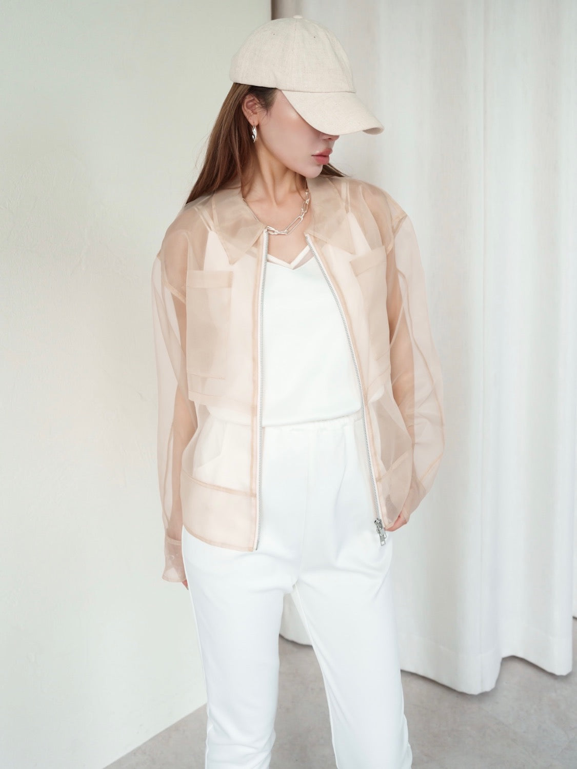 シアー ジップ Shirt