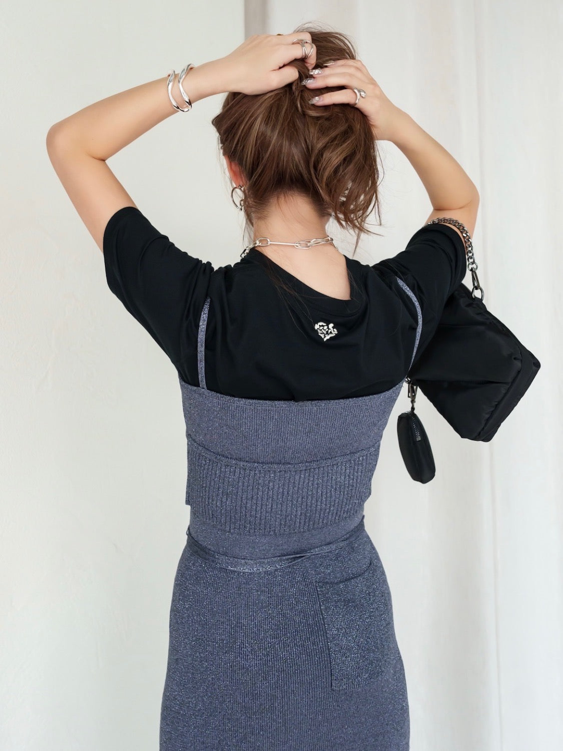 Glitter Skirt Knit Set