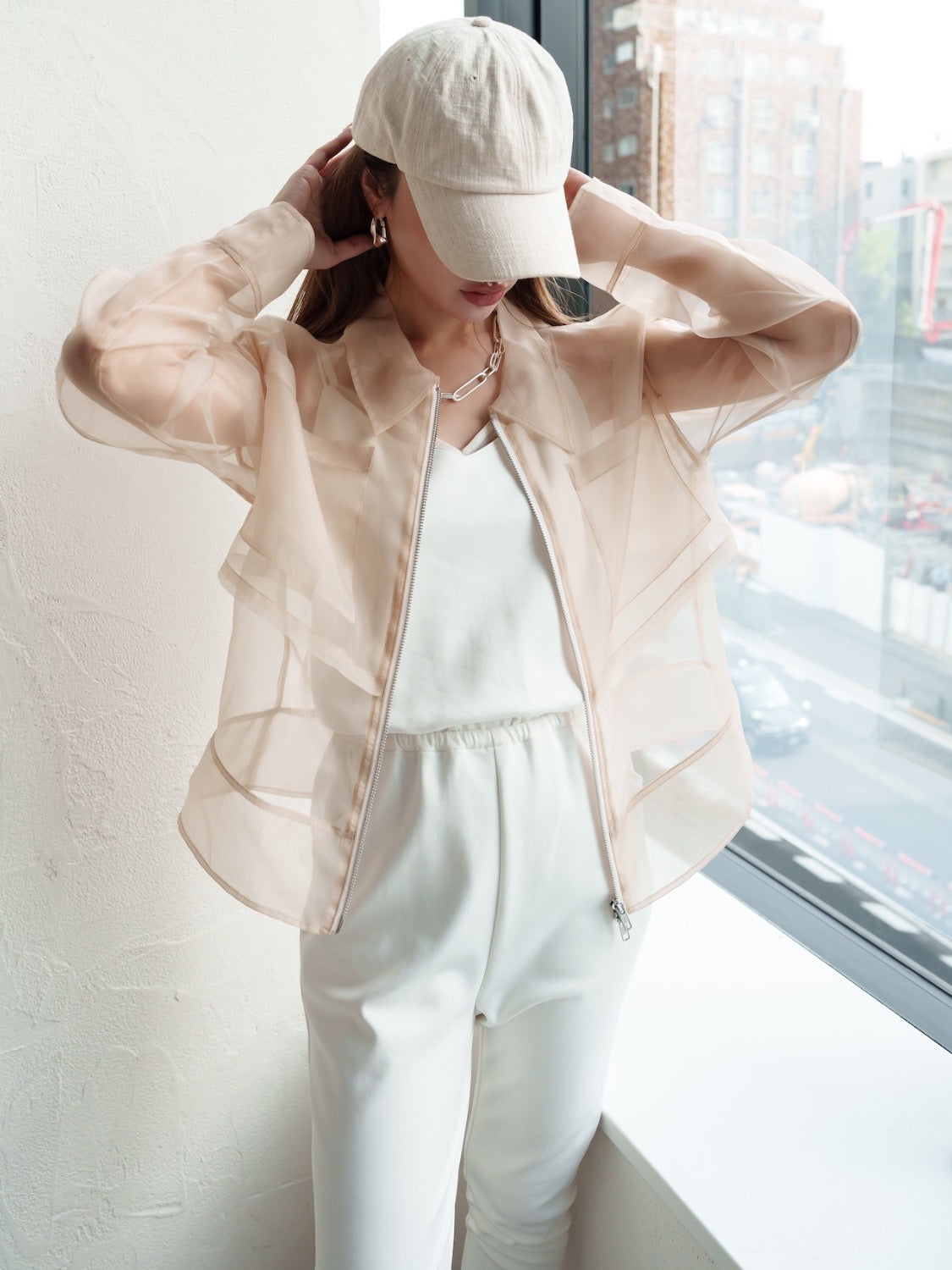 シアー ジップ Shirt