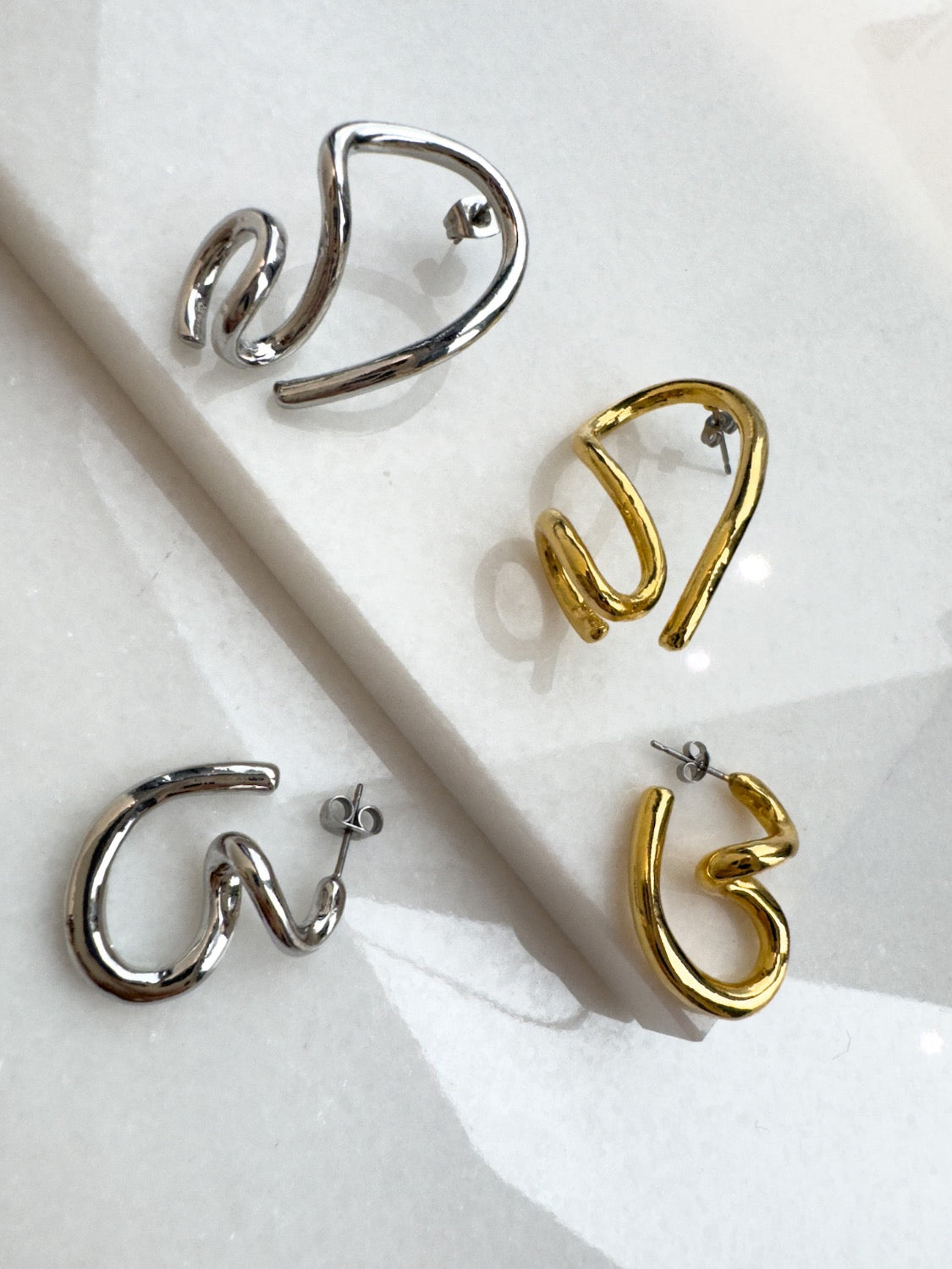 Asymmetrical Design Earrings