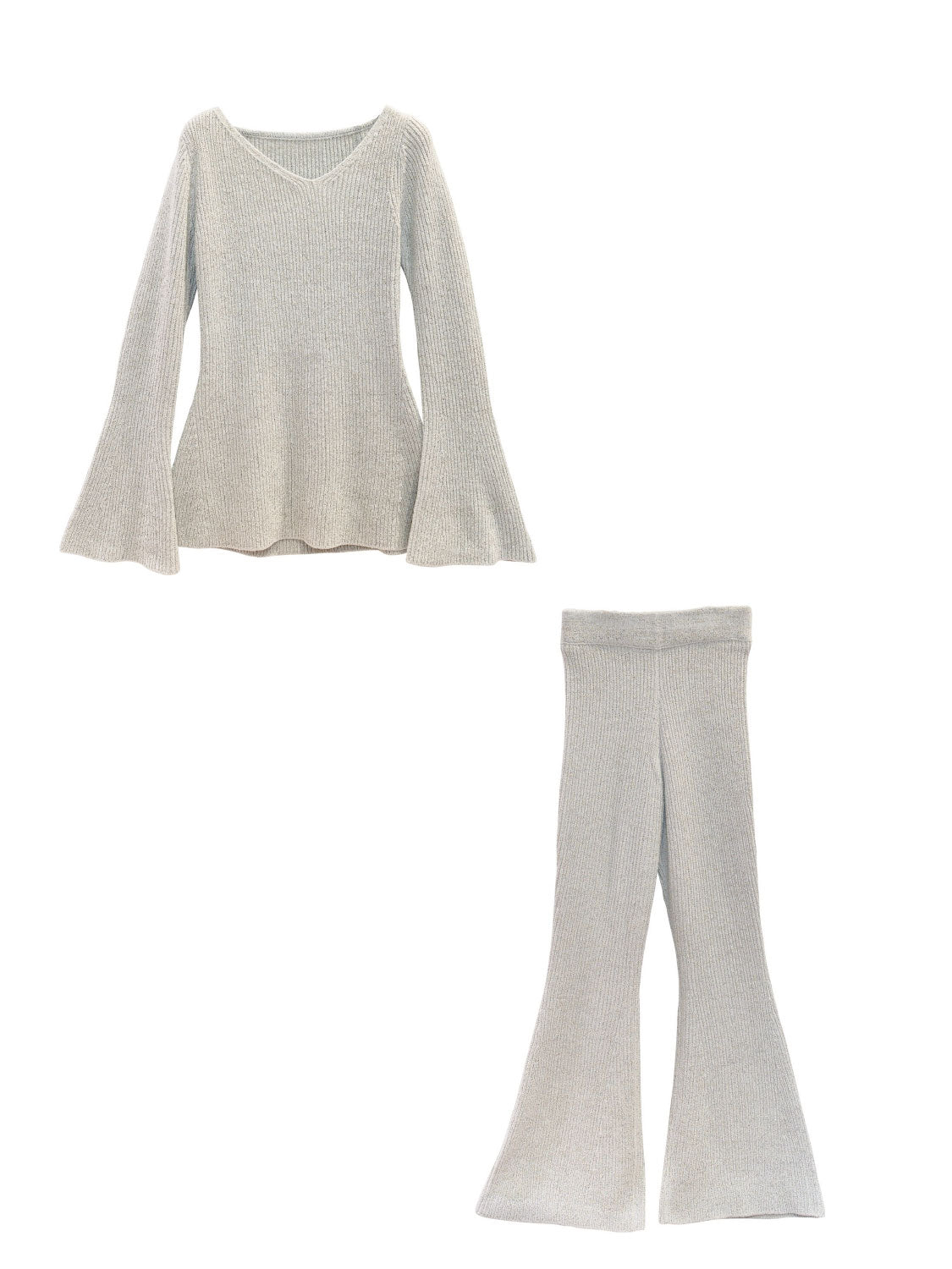 Design Neck Knit Set Up