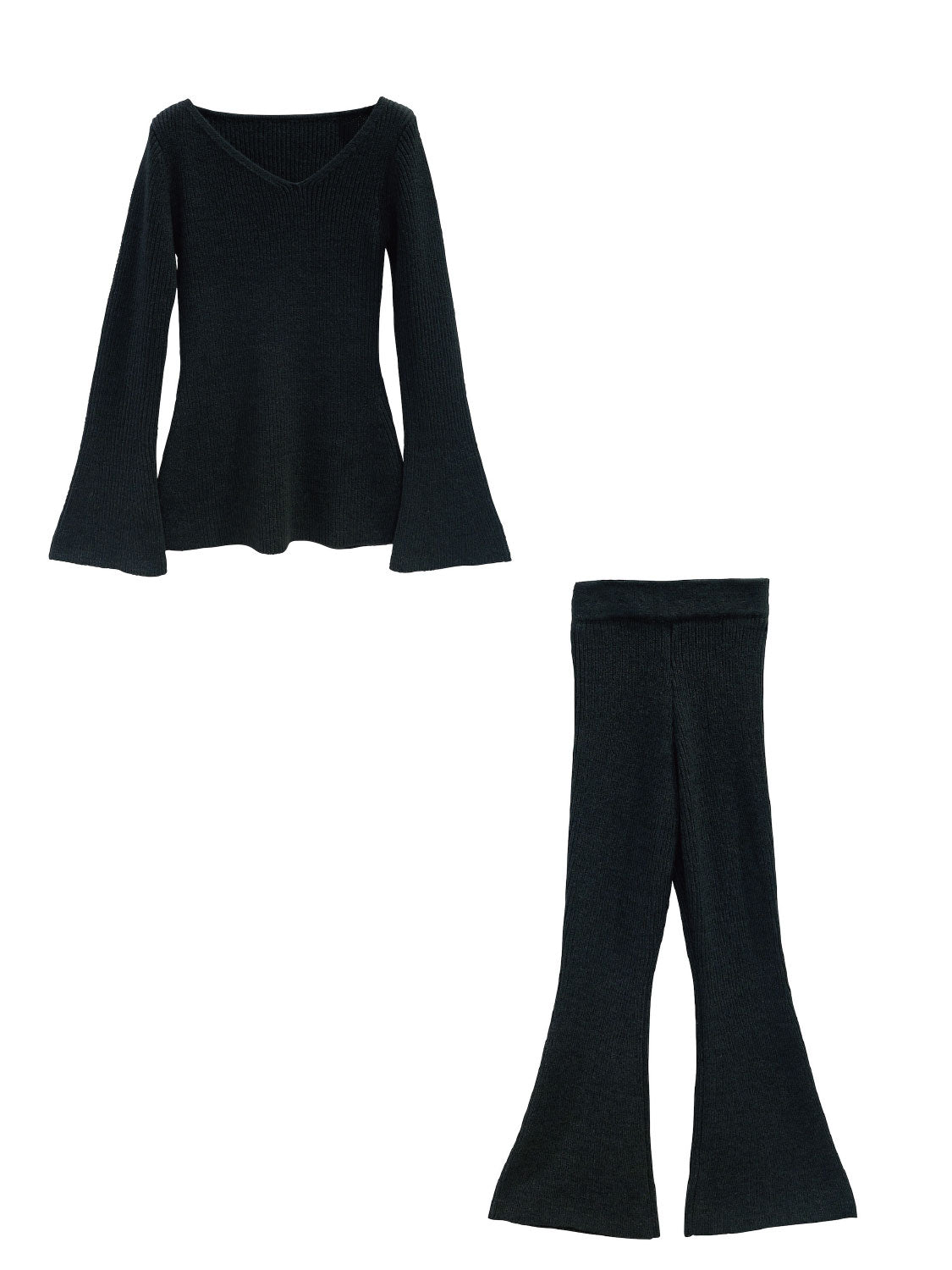 Design Neck Knit Set Up