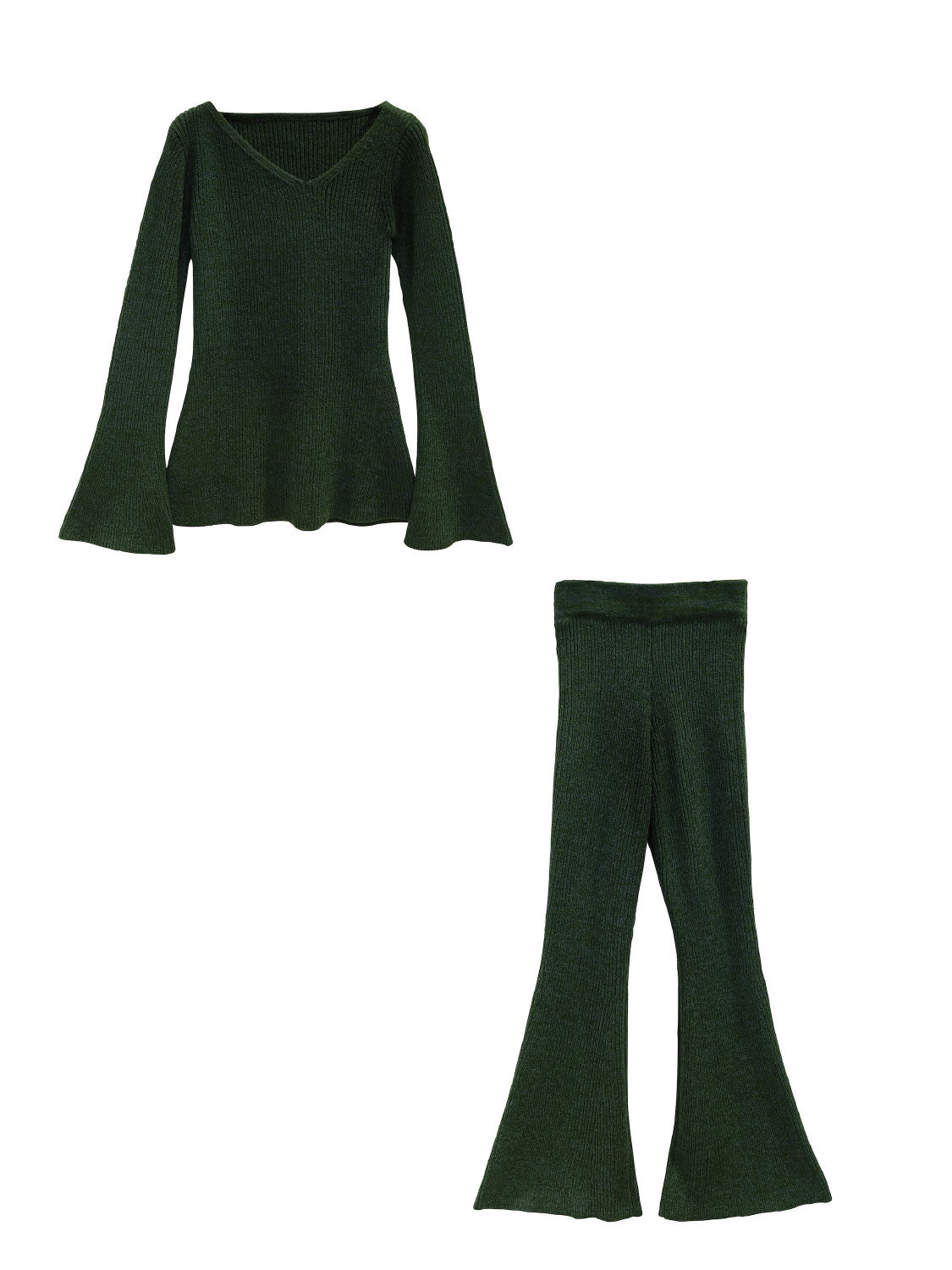 Design Neck Knit Set Up