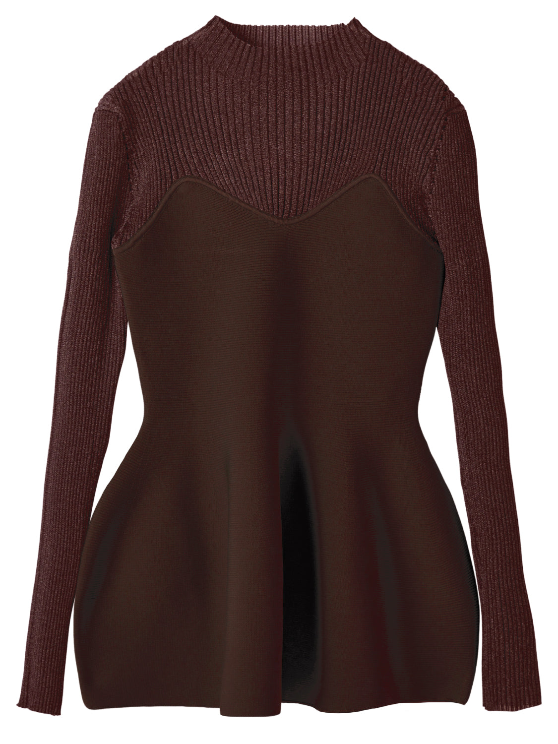 インターシャ ドッキング ペプラム KNIT