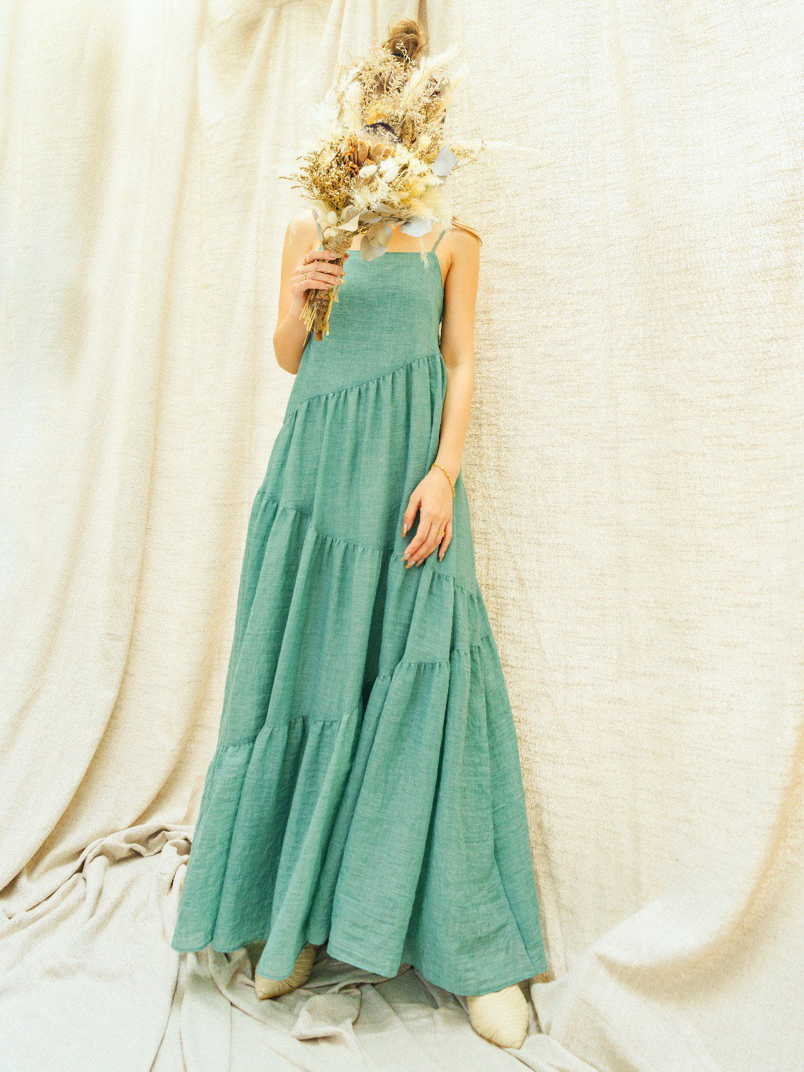 Irregular Tiered A-line Washer One-piece