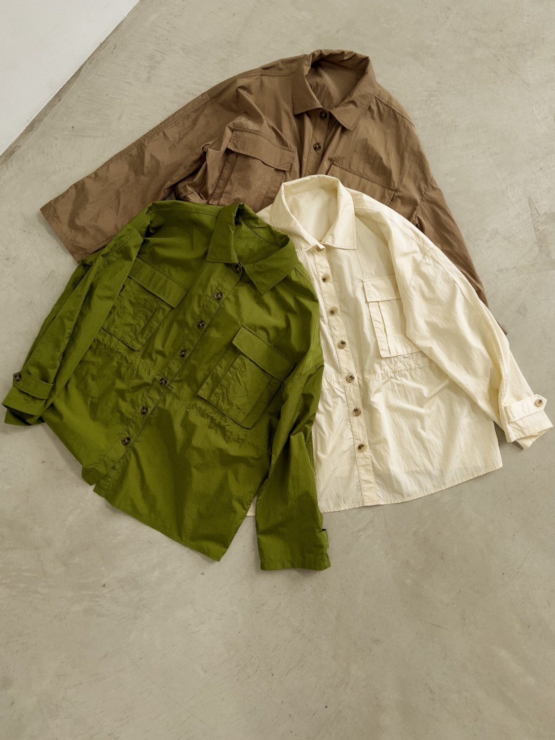 Taffeta ドロスト シャツジャケット