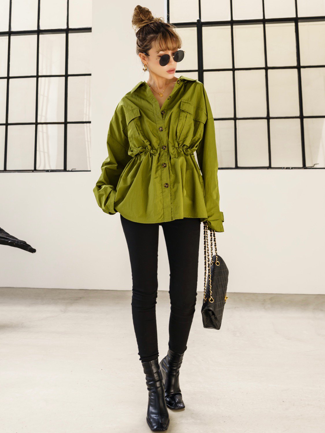 Taffeta ドロスト シャツジャケット