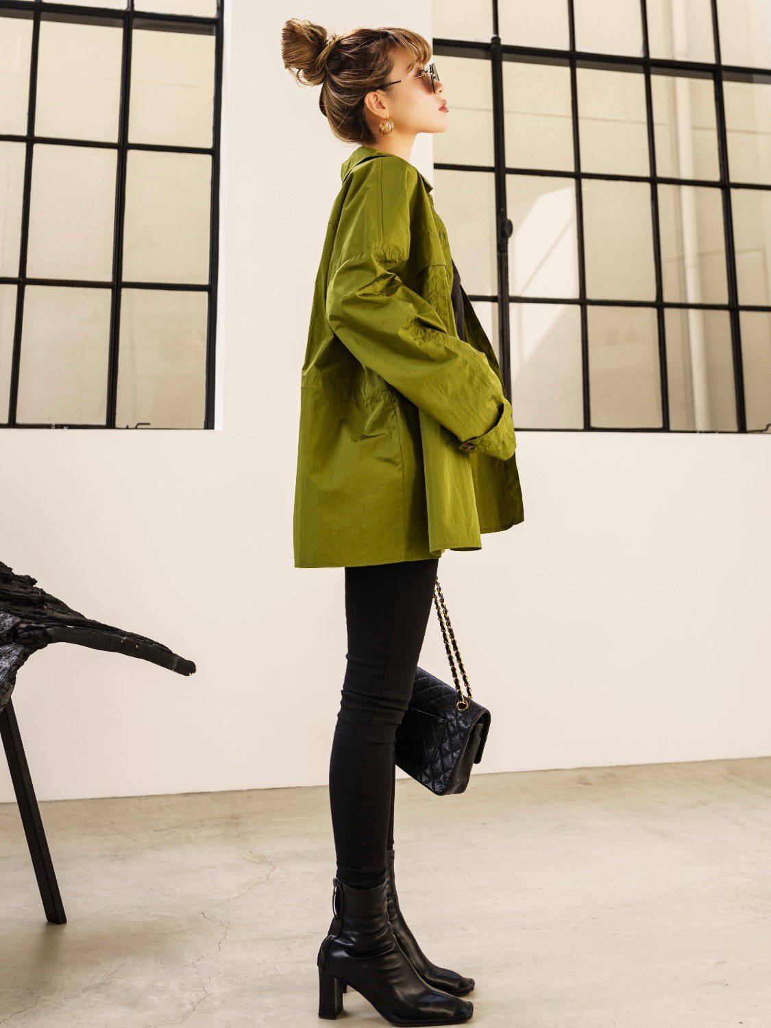 Taffeta ドロスト シャツジャケット