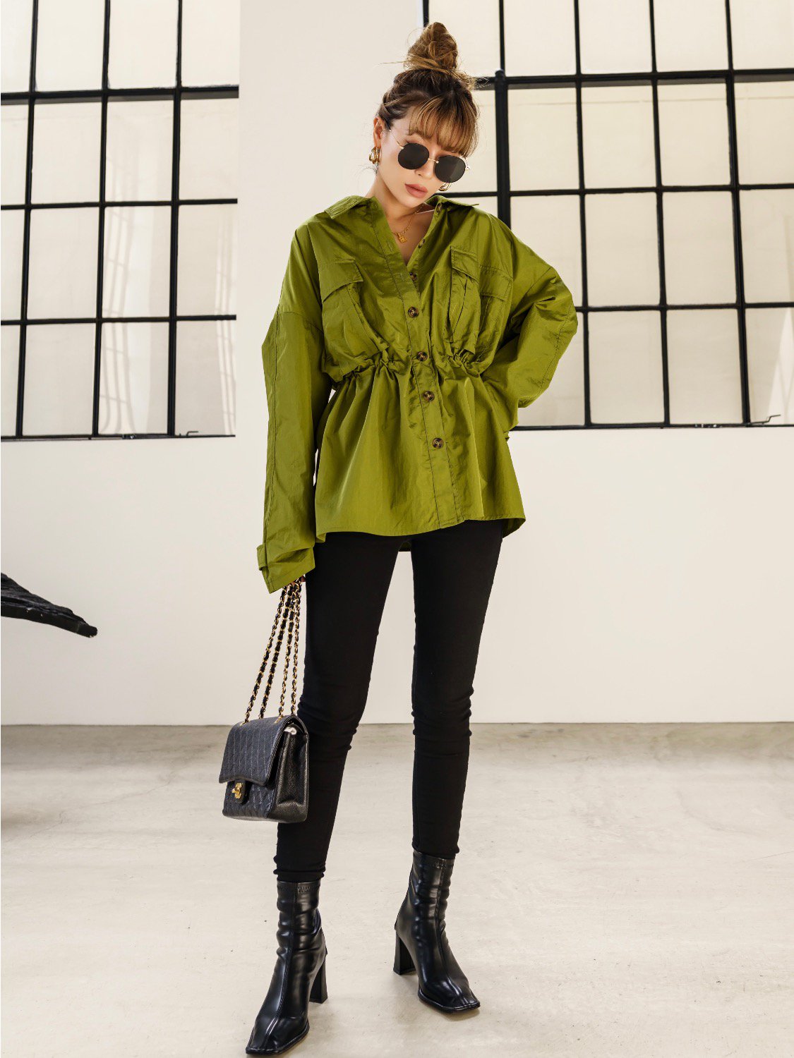 Taffeta ドロスト シャツジャケット