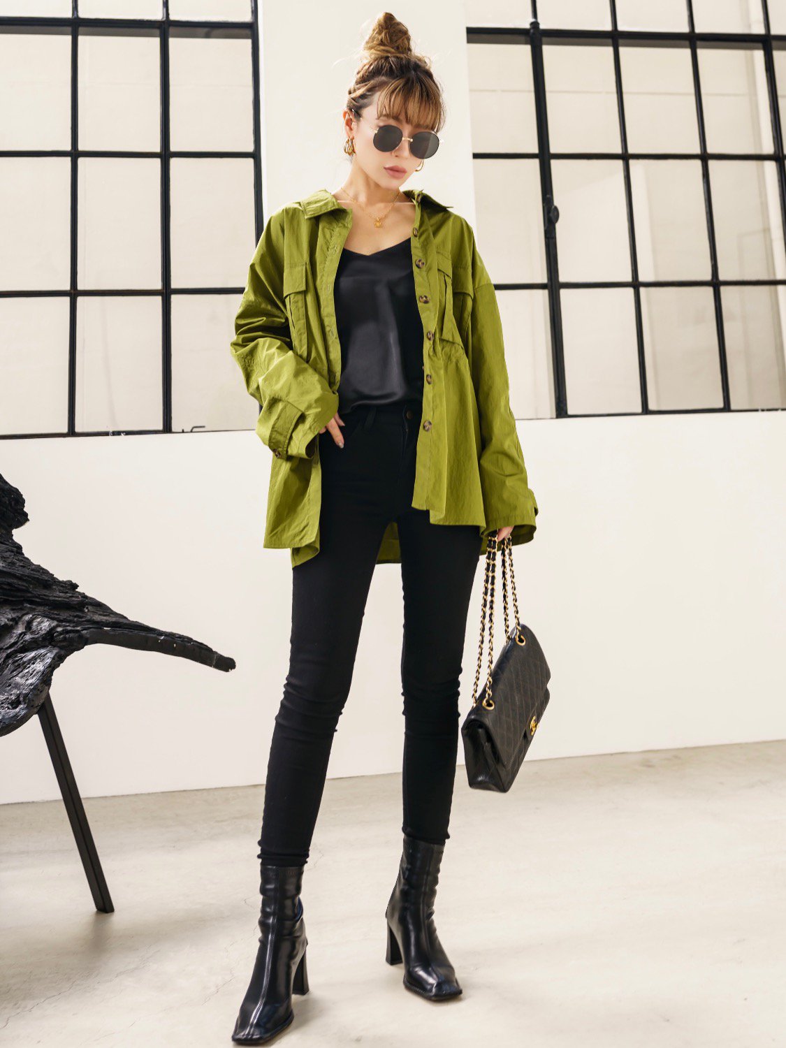 Taffeta ドロスト シャツジャケット