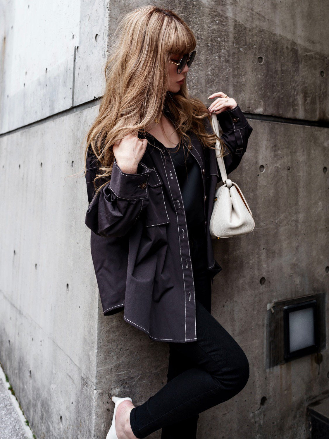 Contrast stitch shirt