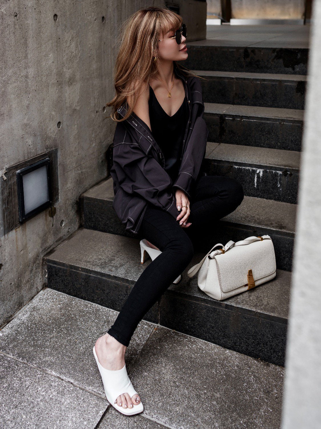 Contrast stitch shirt