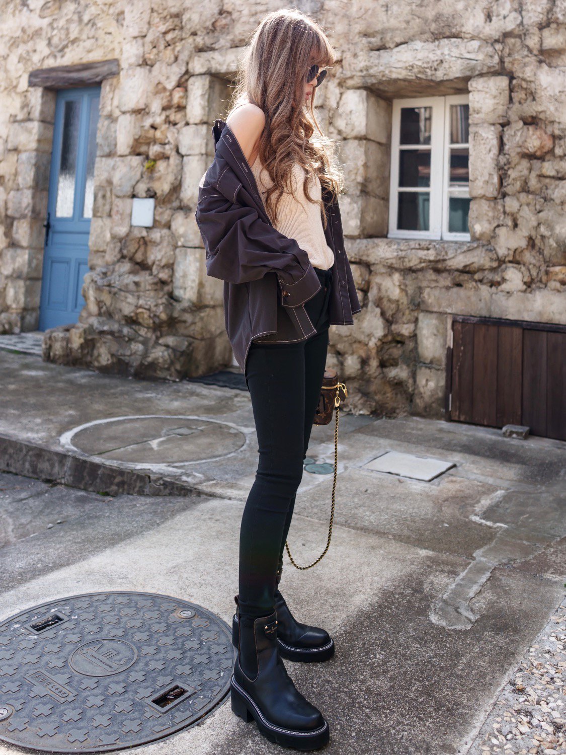 Contrast stitch shirt