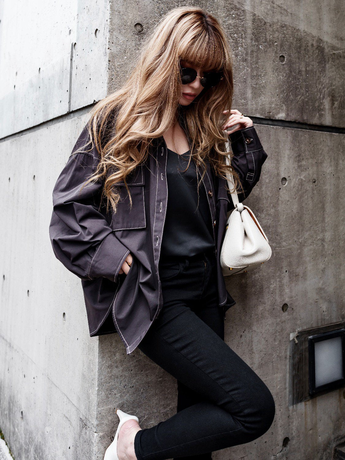 Contrast stitch shirt