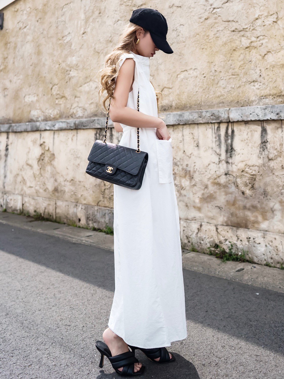 2way long gilet dress