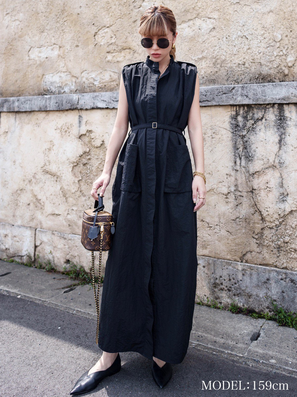 2way long gilet dress