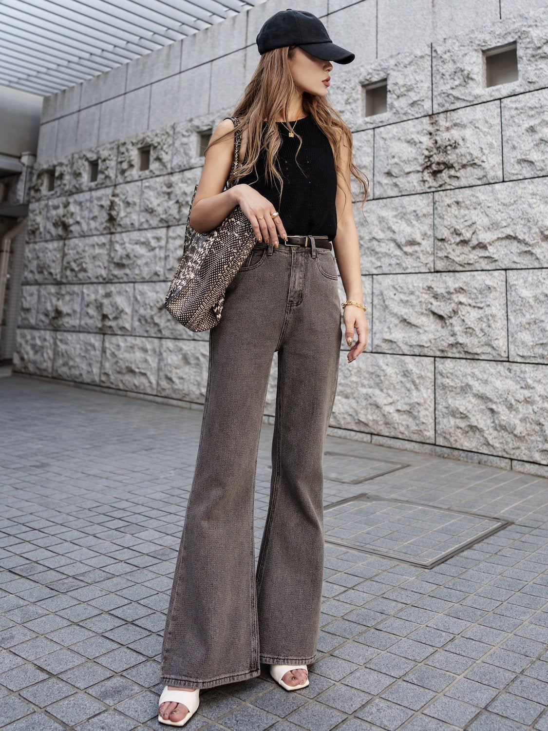 アメリカンスリーブ ニット Tops