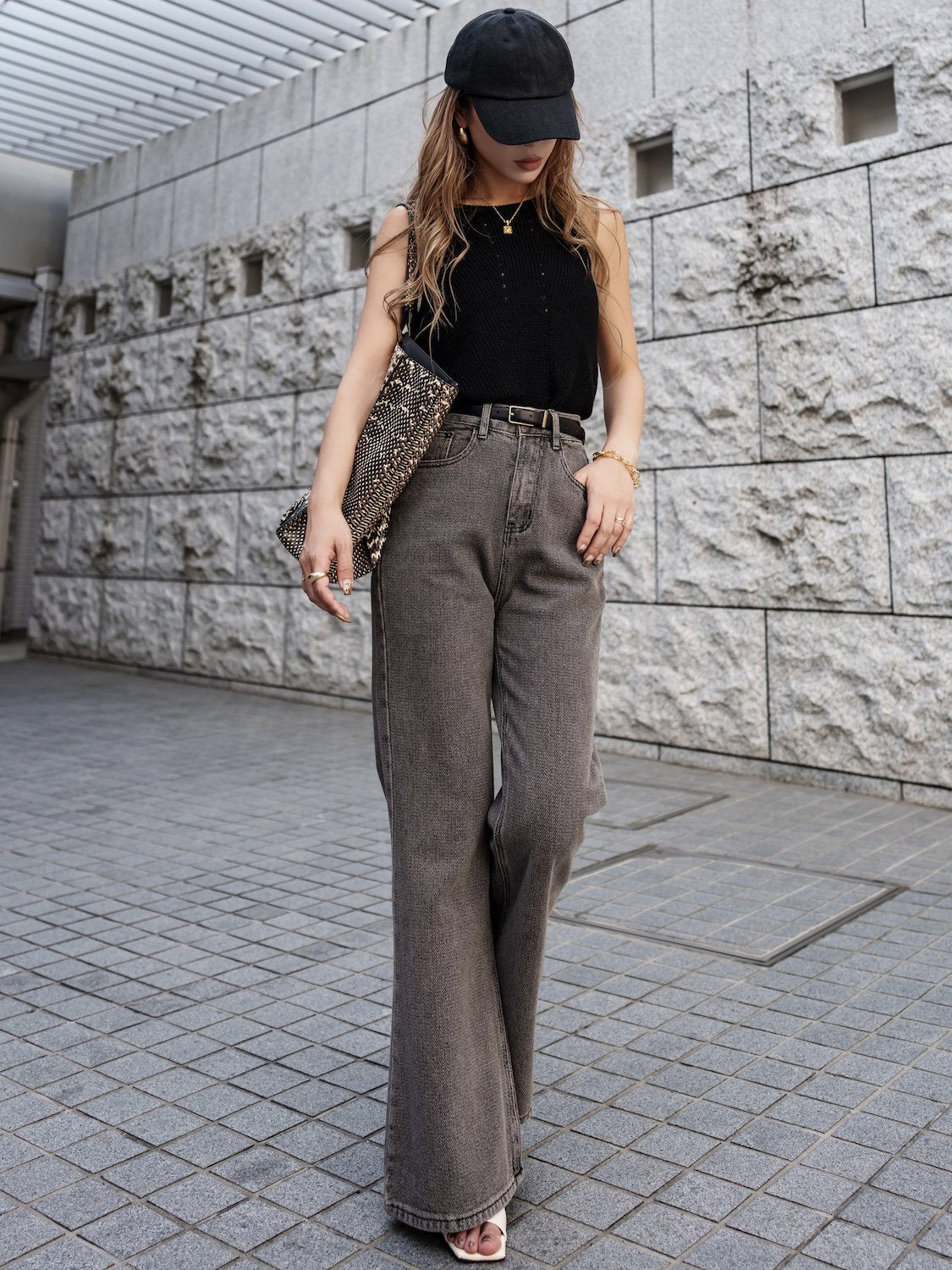 アメリカンスリーブ ニット Tops