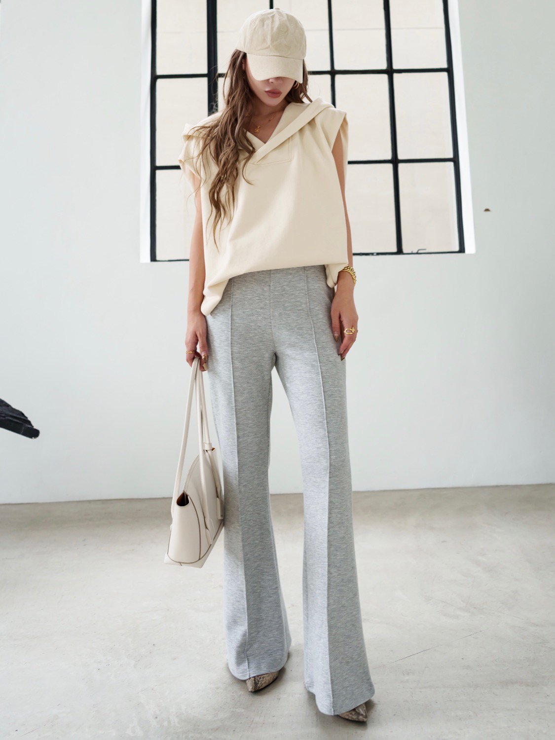 Jersey flare bottom